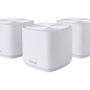 ZenWiFi XD4 Plus (W-3-PK) Wireless-AX1800 (3-pack) | 802.11ax | 1201+574 Mbit/s | 10/100/1000 Mbit/s | Ethernet LAN (RJ-45) ports 1 | Mesh Support Yes | MU-MiMO Yes | No mobile broadband | Antenna type Internal