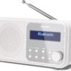 Sharp DR-P420(WH) Tokyo Portable Digital Radio, FM/DAB/DAB+, Bluetooth 5.0, USB or Battery Powered, Snowy White | Sharp | Tokyo Portable Digital Radio | DR-P420(WH) | Bluetooth | White