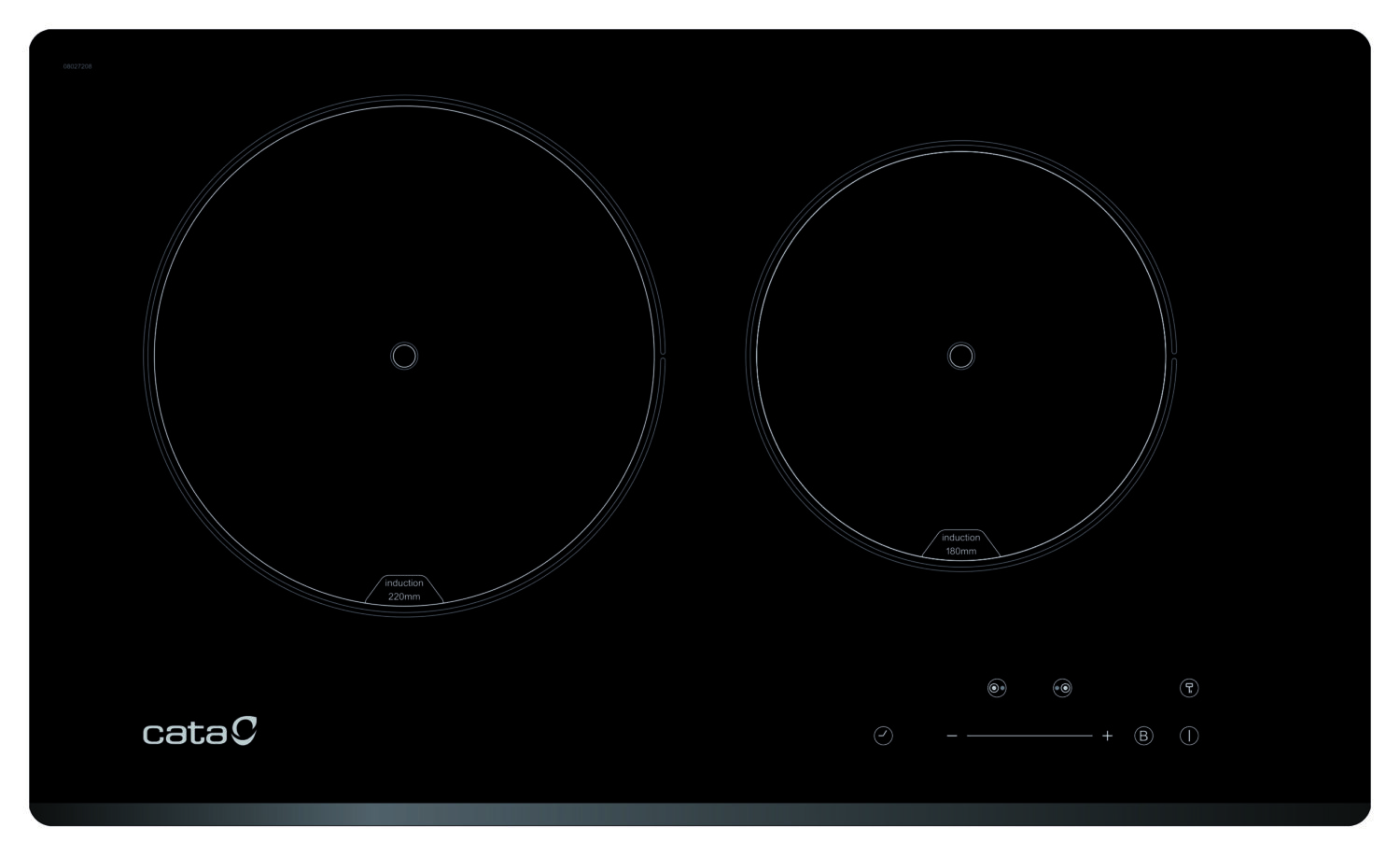 CATA | Hob | IB 2 PLUS BK/A | Induction | Number of burners/cooking zones 2 | Touch | Timer | Black