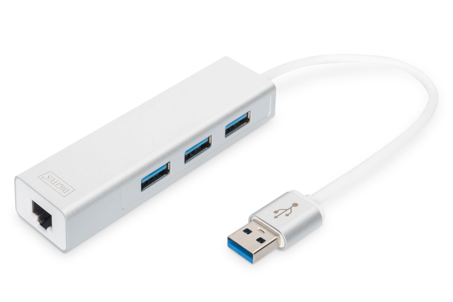 Digitus | 3-port USB Hub and Gigabit LAN adapter | DA-70250-1 | USB Hub
