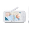 Motorola | Video Baby Monitor - Two camera pack | VM35-2 5.0" | 5.0" diagonal color screen; 5 x preloaded lullabies; Two-way talk; Room temperature monitoring; Infrared night vision; LED sound level indicator; 2.4GHz FHSS wireless technology for in-home viewing; Digital zoom x 2; High sensitivity microphone; Rechargeable parent unit; Secure and private connection; Split-screen viewing | White