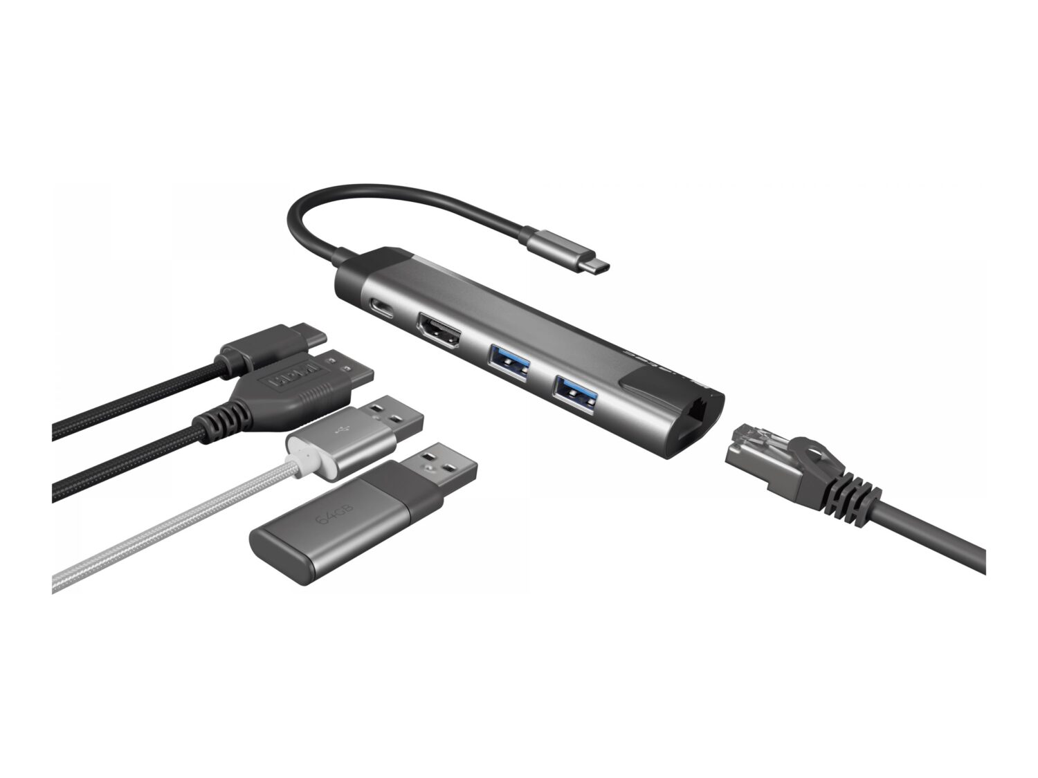 Natec | Multi-Port Adapter | Fowler Go | USB Type-C