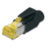 A-MO6A 8/8 HRS | AT 6A modular RJ45 Plug, Hirose TM31 8P8C, shielded, for round cable, incl. hood