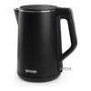 Gorenje | Kettle | K15DWBK | Electric | 2200 W | 1.5 L | Stainless steel | 360° rotational base | Black