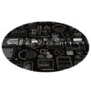 GENESIS Tellur 300 Round Gear Protective Floor Mat, 100cm, Black | Genesis Protective Floor Mat Tellur 300 Round Gear Polyester | Floor Mat | Multicolor