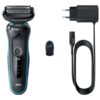 Braun | Shaver | 51-M1000S | Operating time (max) 50 min | Wet & Dry | Lithium Ion | Black/Blue