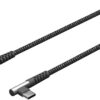 Goobay | 64659 USB-C to USB-C Textile Cable with Metal Plugs, 1 m | USB-C to USB-C
