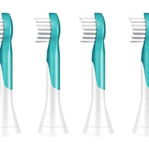 Philips | Sonicare Toothbrush Heads | HX6034/33 | Heads | For kids | Number of brush heads included 4 | Number of teeth brushing modes Does not apply | Aqua