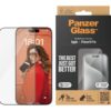 PanzerGlass | Screen protector | Apple | iPhone 15 Pro | Glass | Clear | Easy installation; Fingerprint resistant; Anti-yellowing | Ultra-Wide Fit