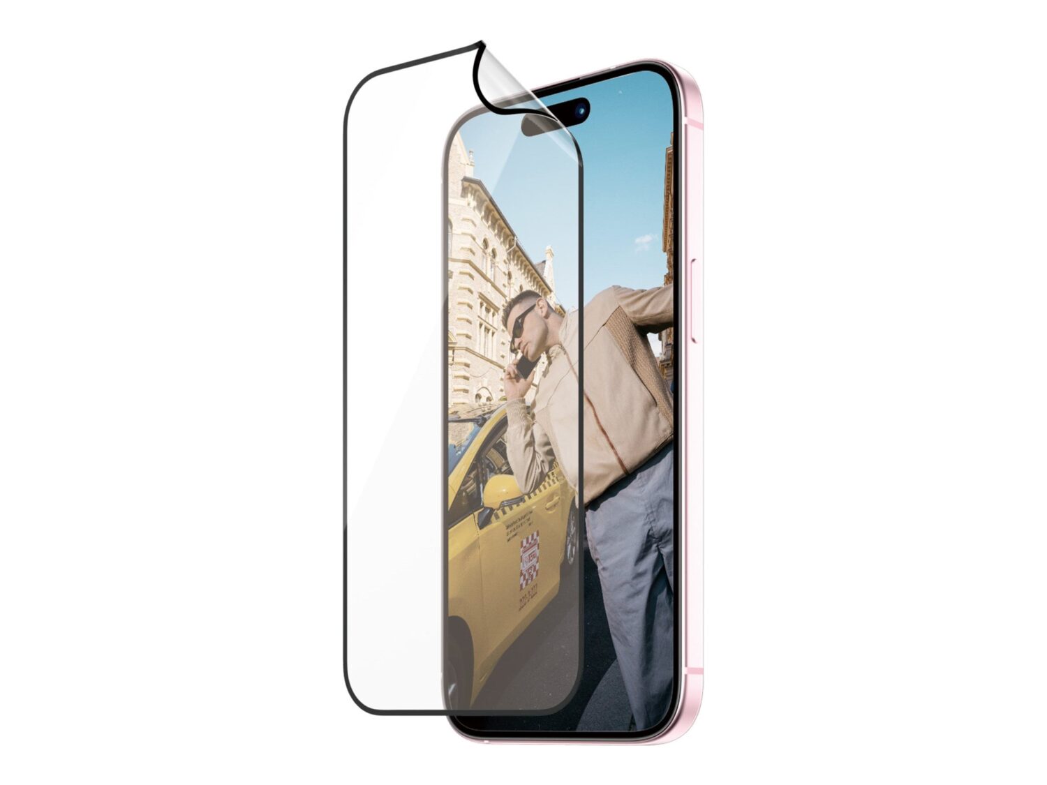 PanzerGlass | Screen protector | Apple | iPhone 15 | Recycled plastic | Transparent | Ultra-Wide Fit; Easy installation; Fingerprint resistant; Anti-yellowing; Touch sensitivity | MATRIX with D3O