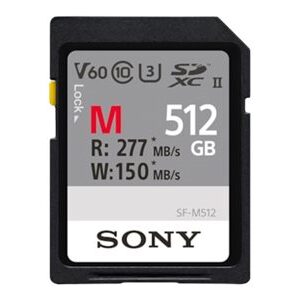 Sony | UHS-II SDXC Memory Card | SF-M | 512 GB | SDXC | Flash memory class 10, U3, V60