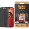PanzerGlass | Screen protector | Apple | iPhone 15 Pro | Glass | Black | Ultra-Wide Fit w. EasyAligner