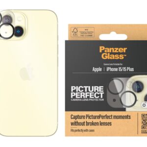 PanzerGlass PicturePerfect Camera Lens Protector iPhone 2023 6.1 | 6.7 | PanzerGlass | 1136 | Apple | Apple iPhone 15, 15 Plus | Glass | Black/Transparent | Lens protector - glass
