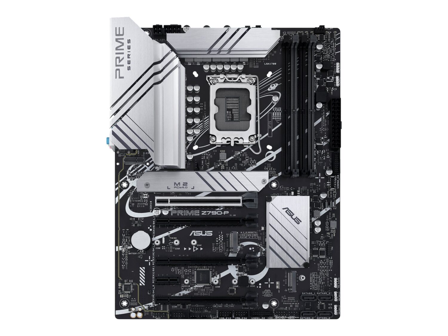 Asus | PRIME Z790-P | Processor family Intel | Processor socket LGA1700 | DDR5 DIMM | Supported hard disk drive interfaces SATA, M.2 | Number of SATA connectors 4
