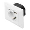 Digitus | Safety Plug for Flush Mounting with 1 x USB Type-C, 1 x USB A