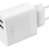 FIXED Dual USB Travel Charger 17W, White | Fixed
