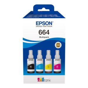 Epson 664 EcoTank 4-colour multipack | Epson C13T66464A | 664 EcoTank 4-colour multipack | Ink tank | Black, yellow, cyan, magenta