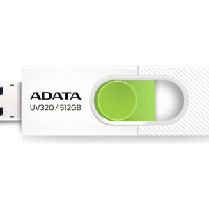 ADATA | USB Flash Drive | UV320 | 512 GB | USB 3.2 Gen1 | White/Green