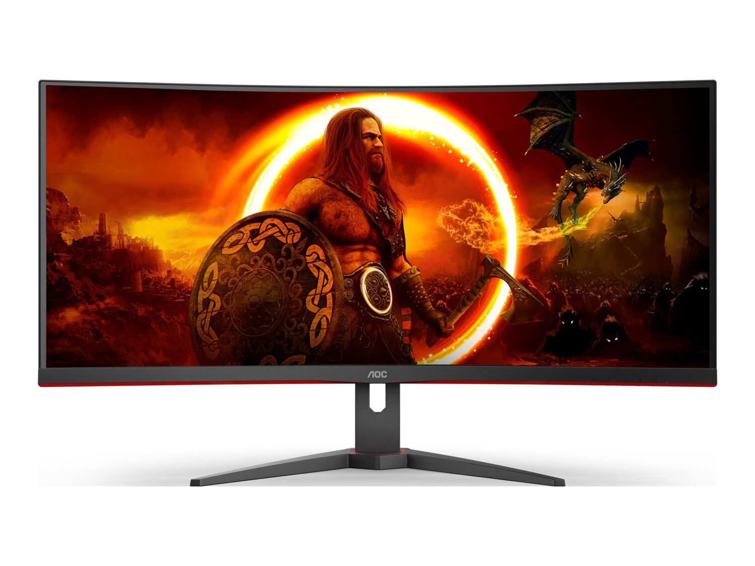 AOC | Monitor | CU34G2XE/BK | 34 " | VA | 21:9 | 144 Hz | 1 ms | 3440 x 1440 pixels | 300 cd/m² | HDMI ports quantity 1