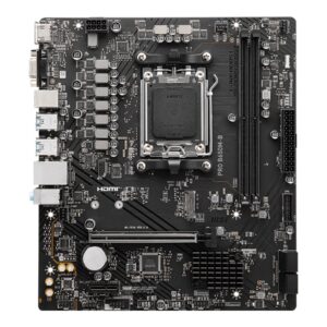 MSI | PRO B650M-B | Processor family AMD | Processor socket AM5 | DDR5 | Supported hard disk drive interfaces M.2, SATA | Number of SATA connectors 4