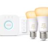 HueWA Starter Kit 2pcs, Bridge, Switch | E27 | 11 W | Warm to cool white light, 2200-6500K | Bluetooth and Zigbee