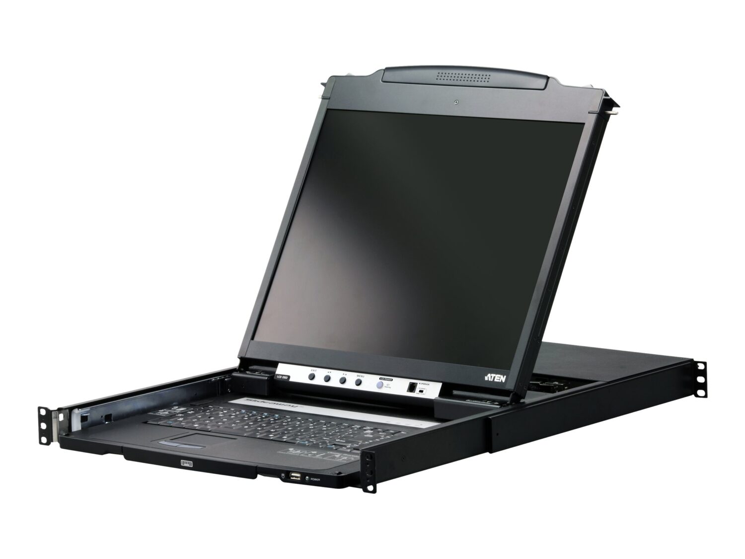 Aten PS/2-USB VGA Dual Rail 19" LCD Console with USB Peripheral Support | CL5800N