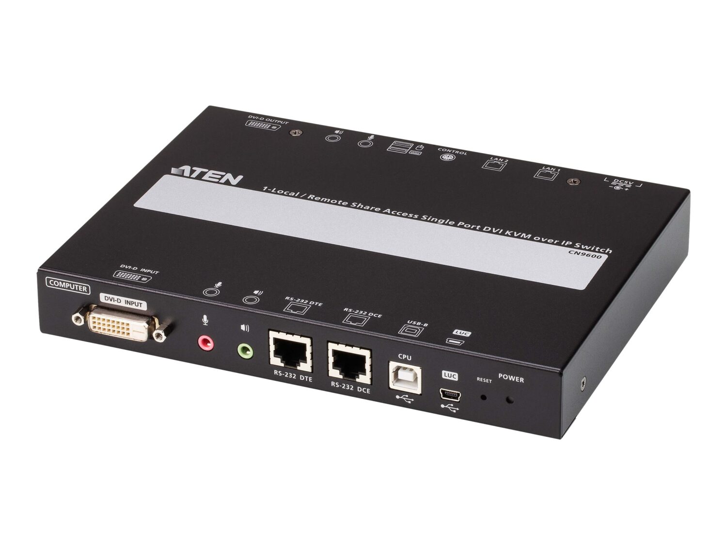 Aten 1-Port/Remote Share Access Single port DVI KVM over IP Switch | CN9600