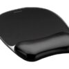 Fellowes | Mouse pad with wrist support CRYSTAL | Mouse pad with wrist pillow | 202 x 235 x 25  mm | Black