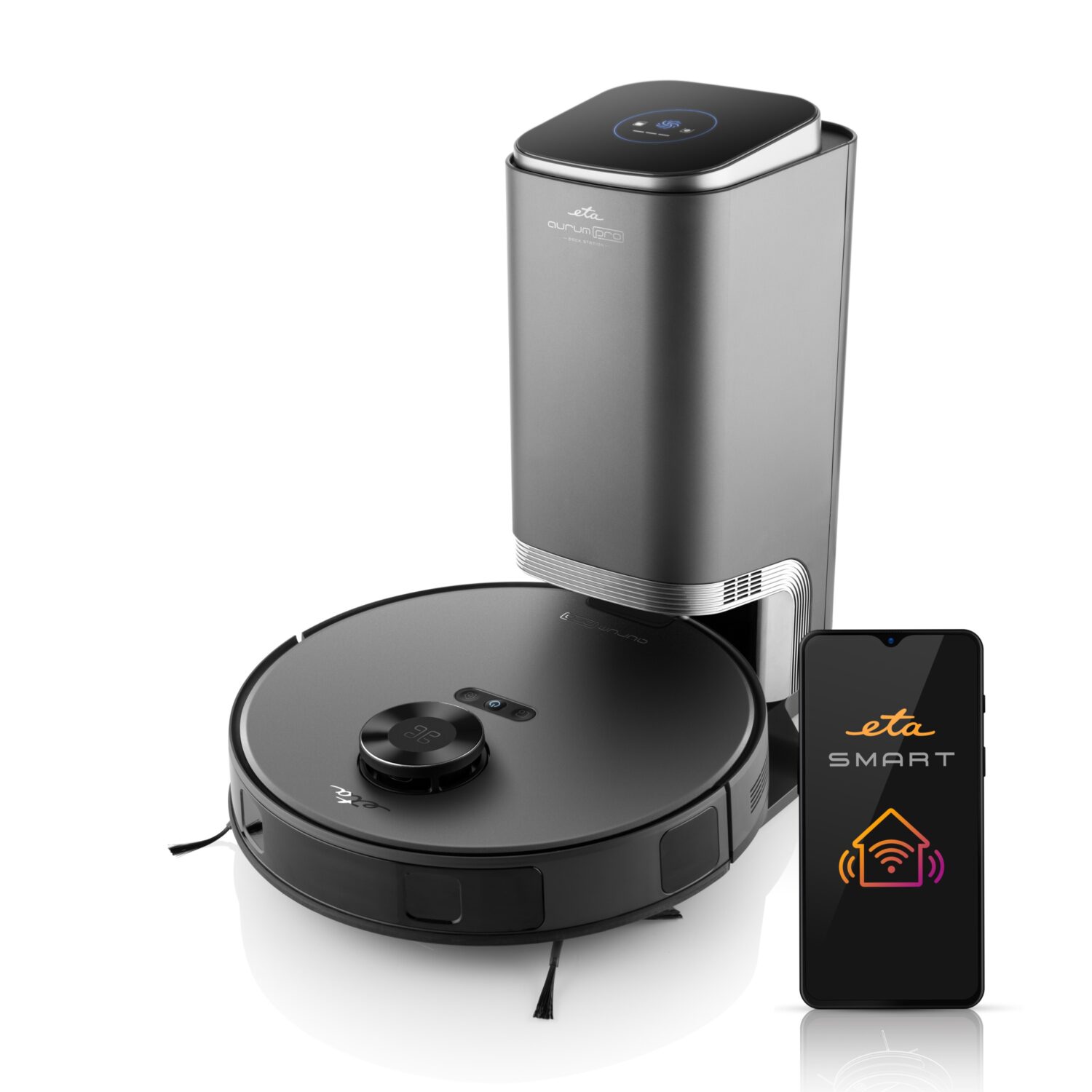 ETA | Robot Vacuum Cleaner | Aurum PRO ETA624190000 | Wet&Dry | Operating time (max) 240 min | Li-ion | 5200 mAh | Dust capacity 0.25 L | Grey