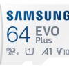 Samsung | MicroSD Card | EVO Plus | 64 GB | microSDXC Memory Card | Flash memory class U1, V10, A1