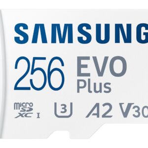 Samsung | MicroSD Card | EVO Plus | 256 GB | microSDXC Memory Card | Flash memory class U3, V30, A2