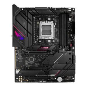 ASUS ROG STRIX B650E-E GAMING WIFI | Asus | Processor family Ryzen | Processor socket 1 x Socket AM5 | 4 DIMM slots - DDR5, non-ECC, on-die ECC, unbuffered | Supported hard disk drive interfaces SATA-600 (RAID), 4 x M.2 | Number of SATA connectors 4