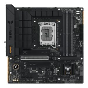 ASUS TUF GAMING B760M-PLUS WIFI II | Asus | Processor family Intel B760 | Processor socket 1 x LGA1700 Socket | 4 DIMM slots - DDR5, non-ECC, on-die ECC, unbuffered | Supported hard disk drive interfaces SATA-600 (RAID), 3 x M.2 | Number of SATA connectors 4