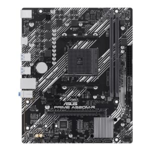 ASUS PRIME A520M-R | Asus | Processor family AMD A520 | Processor socket 1 x Socket AM4 | 2 DIMM slots - DDR4, ECC, unbuffered | Supported hard disk drive interfaces SATA-600 (RAID), 1 x M.2 | Number of SATA connectors 4