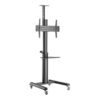 Gembird Aluminum TV floor stand with caster wheels, 37" - 70", black | Gembird