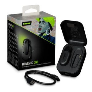 Shure | MoveMic Two Channel Wireless Lavalier Microphones | Bluetooth | Wireless | Black