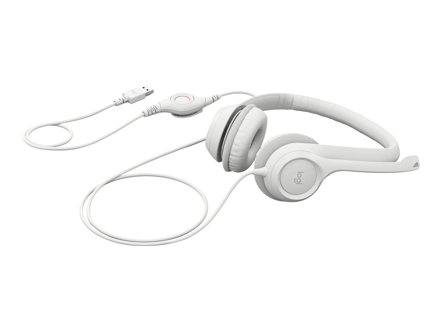 Logitech | USB Computer Headset | H390 | Wired | Over-Ear | Microphone | Noise canceling | Off-white