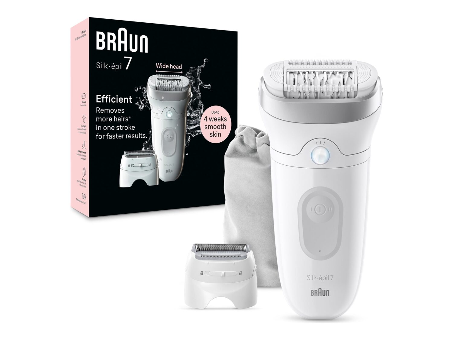 Braun Epilator | SE7-041 Silk épil 7 | Number of power levels 2 | Wet & Dry | White/Silver
