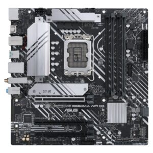 Asus Processor family Intel | Processor socket LGA1700 | DDR5 DIMM | Supported hard disk drive interfaces SATA, M.2 | Number of SATA connectors 4