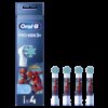Oral-B Replacement Toothbrush Heads | EB10 4 refill Spiderman | Heads | For kids | Number of brush heads included 4