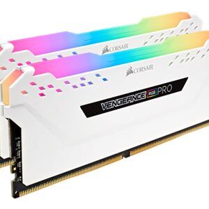 Corsair VENGEANCE RGB PRO 16GB (2 x 8GB) DDR4 DRAM 3600MHz C18 Memory Kit, White | Corsair