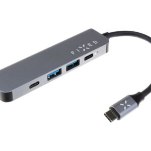 Fixed | 5-port USB-C HUB Mini for laptops and tablets | FIXHU-MN-GR | Gray