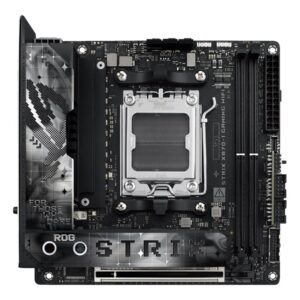 Asus | ROG STRIX X870-I GAMING WIFI | Processor family AMD | Processor socket AM5 | DDR5 DIMM | Supported hard disk drive interfaces SATA, M.2 | Number of SATA connectors 2