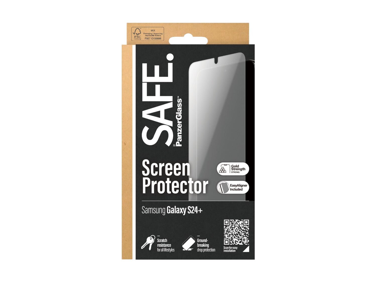 SAFE by PanzerGlass Screen Protector Samsung Galaxy S24 Plus | Ultra-Wide Fit w EasyAligner | PanzerGlass - Image 4