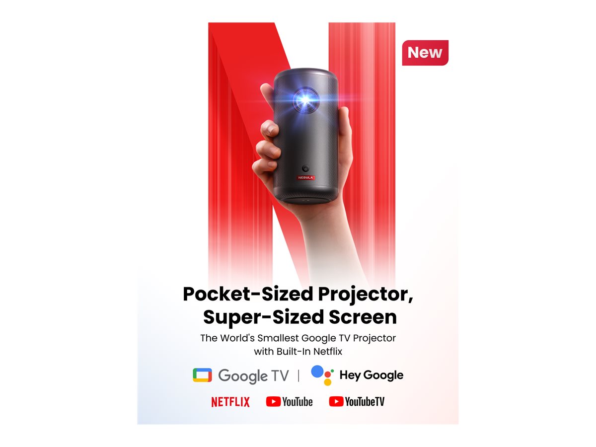 Anker Nebula Capsule 3 Mini Portable Laser Projector | Full HD (1920x1080) | 300 ANSI lumens | Black | Wi-Fi - Image 3