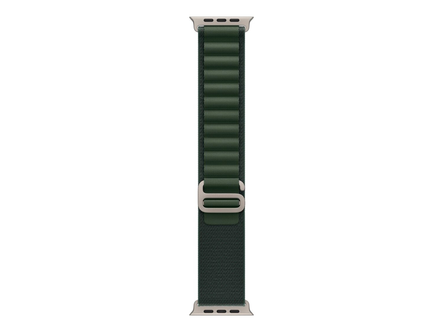 Apple 49mm Dark Green Alpine Loop - Medium - Natural Titanium Finish