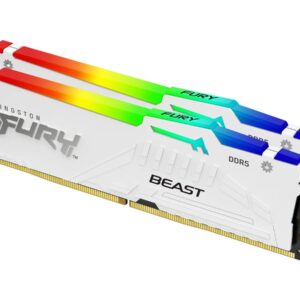 Kingston KF560C30BWEAK2-32 32GB 6000MT/s DDR5 CL30 DIMM (Kit of 2) FURY Beast White RGB EXPO | Kingston
