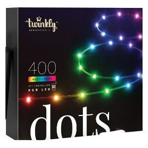 Twinkly Dots Smart LED 400 RGB, 20m, Black wire|Multicolor