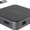 Acer 7-in-1 USB Type-C Dock | Ethernet LAN (RJ-45) ports 1 | DisplayPorts quantity 1 | HDMI ports quantity 1