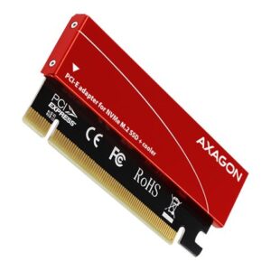 AXAGON PCI-Express x16 internal adapter to connect an NVMe M.2 SSD to a desktop | PCEM2-S